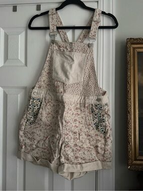 Blank NYC Full Bloom Shortall Overalls Free People